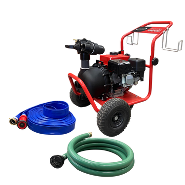 Pool Fire Pump with Cart and Hose Kit